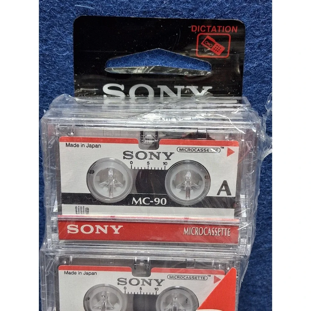 Sony Microcassette MC90 6 Pack 90 Minute Voice Dictation‎ Tapes Japan